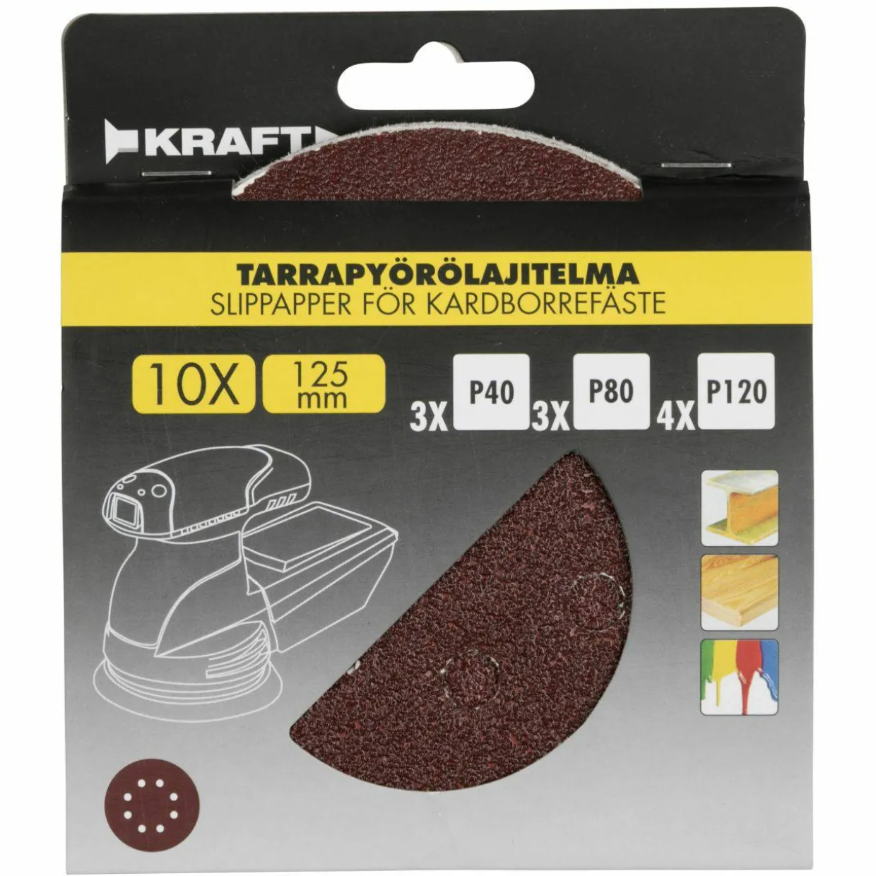 Tarrapyörö 125mm 10kpl lajitelma