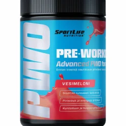 Tehonlisäysjuomajauhe SportLife 250 g Pre-Workout vesimeloni