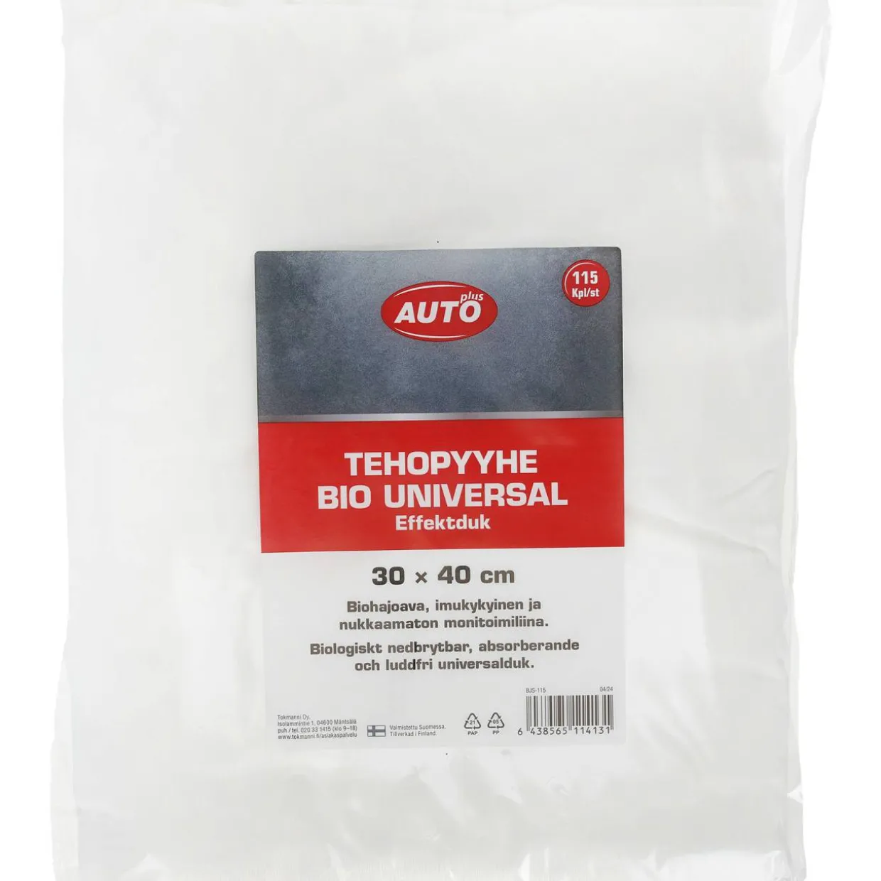 Tehopyyhe Autoplus BIO Universal 115 kpl