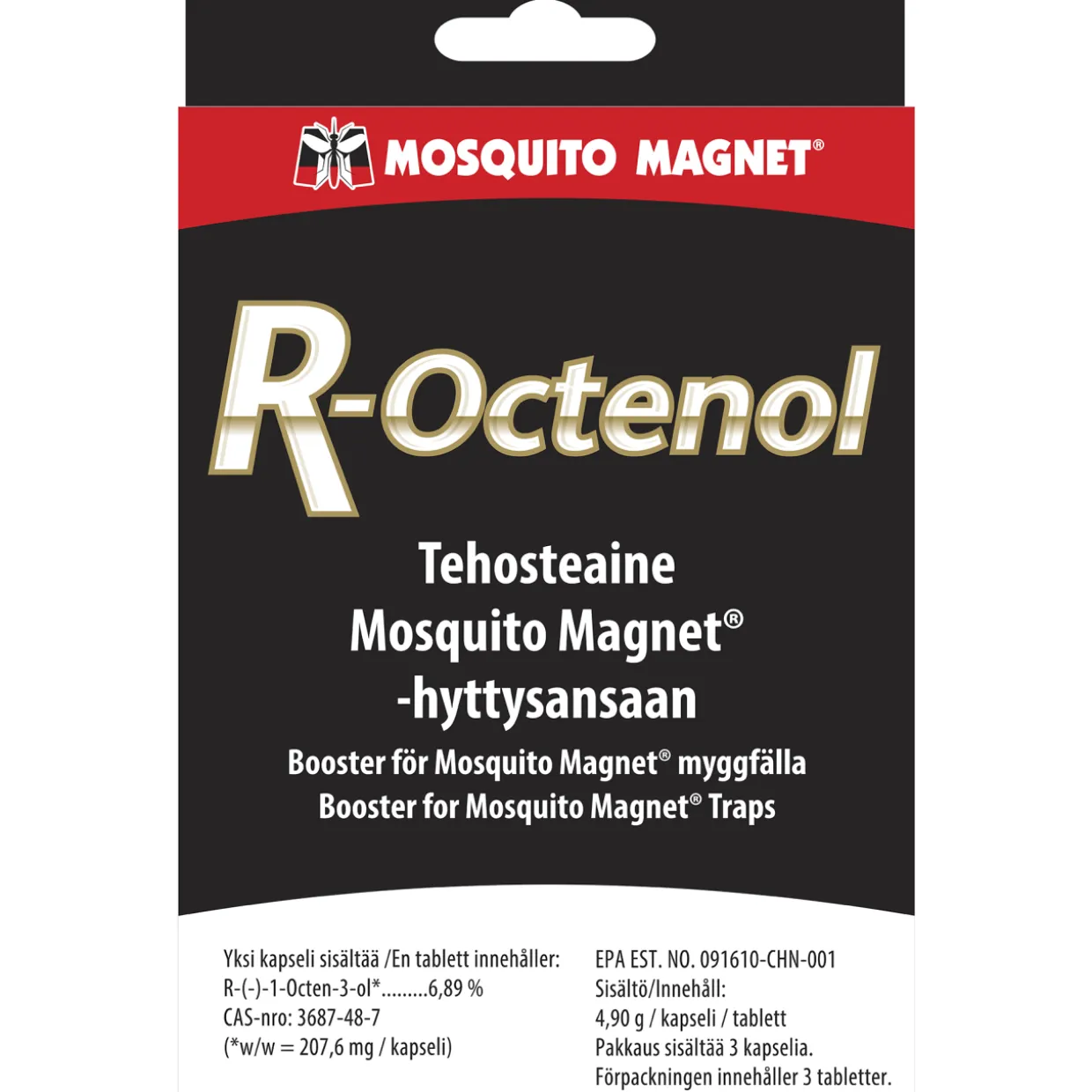 Tehosteaine Mosquito Magnet R-Octenol, 3 kapselia