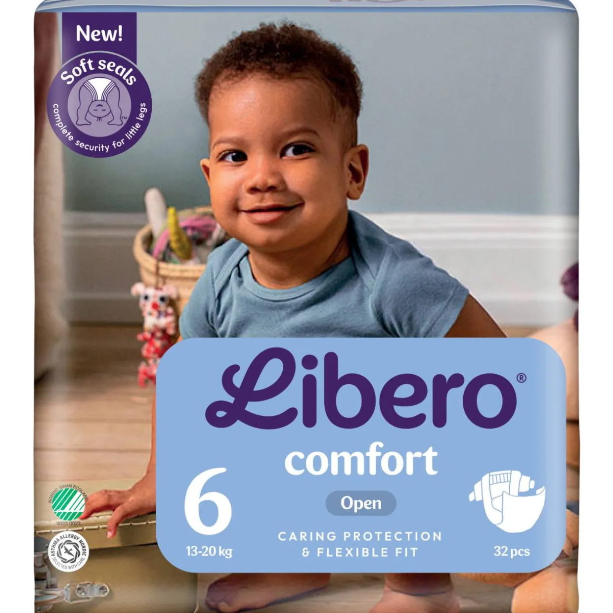 Teippivaippa Libero 32 kpl Comfort 6, 13-20 kg