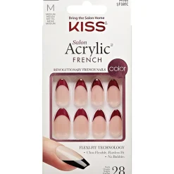 Tekokynnet Kiss Salon Acrylic French Nails Catchy