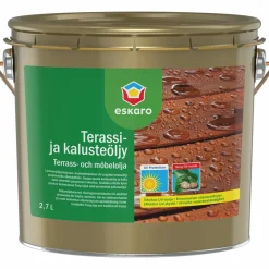 Terassi- ja kalusteöljy Eskaro 2,7 l väritön