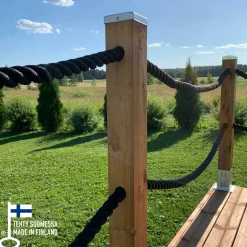 Terassin köysikaide Patio Terassit, 4 m, musta