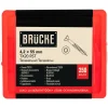 Terassiruuvi Brücke 4,2 x 55 mm, AISI410 + Ruspert, 250 kpl, ruskea