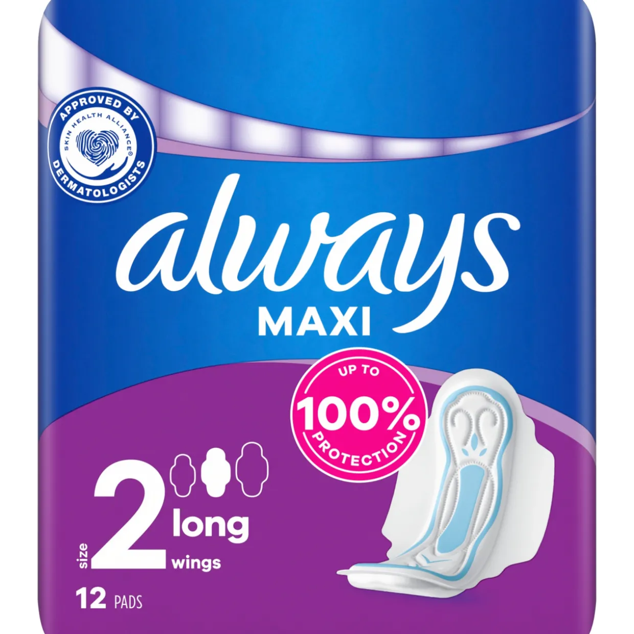 Terveysside Always 12 kpl Maxi Long