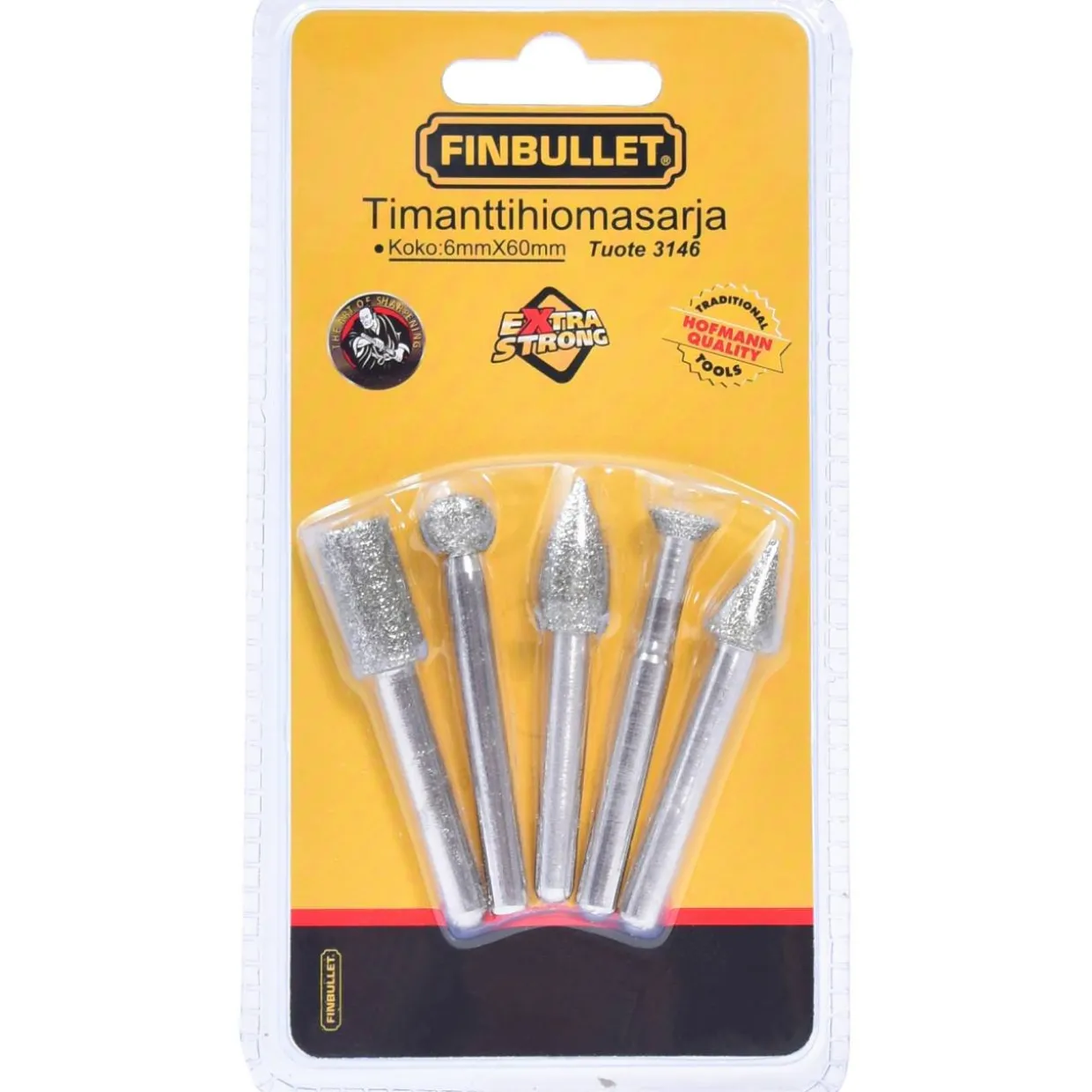 Timanttihiomasarja Finbullet 6mm/60mm