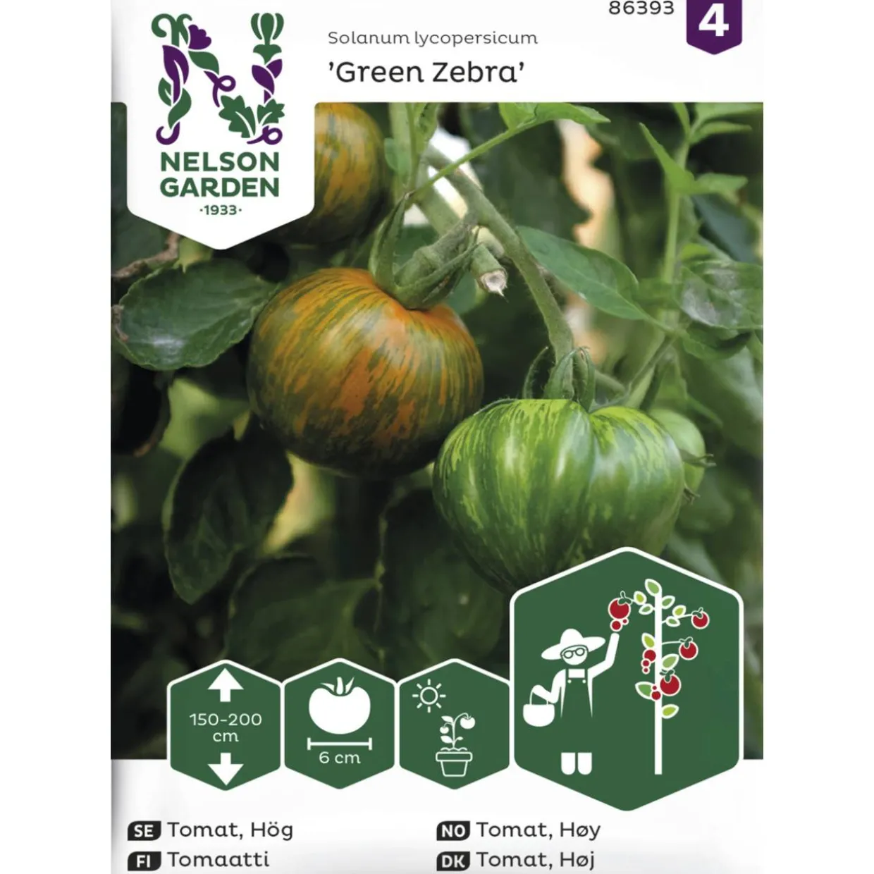 Tomaatti siemen Nelson Garden Basic Green Zebra