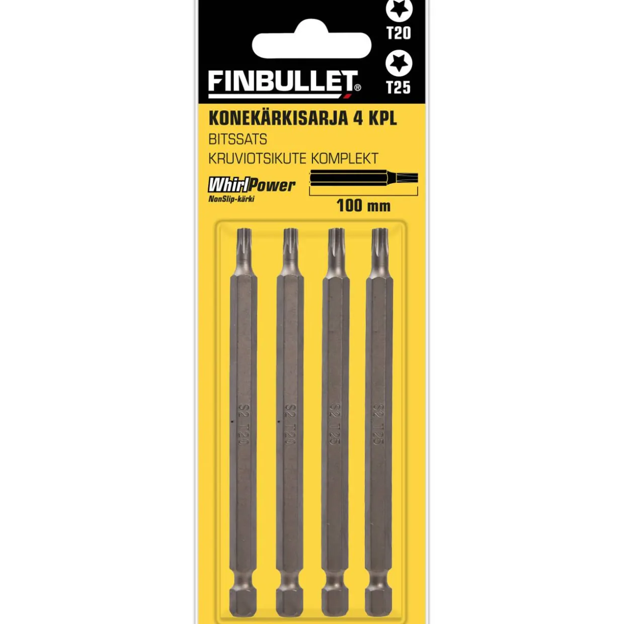 Torx kärkisarja Finbullet T20&T25 100 mm 4-os