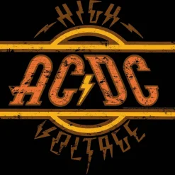 T-paita AC/DC High Voltage Musta