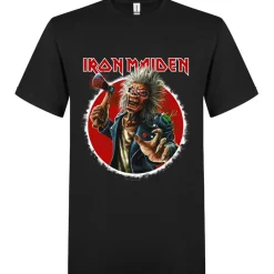 T-paita Iron Maiden Axe Eddie Exploding Circle Back and Front
