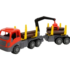 Tukkirekka ja perävaunu Plasto 74 cm, punainen