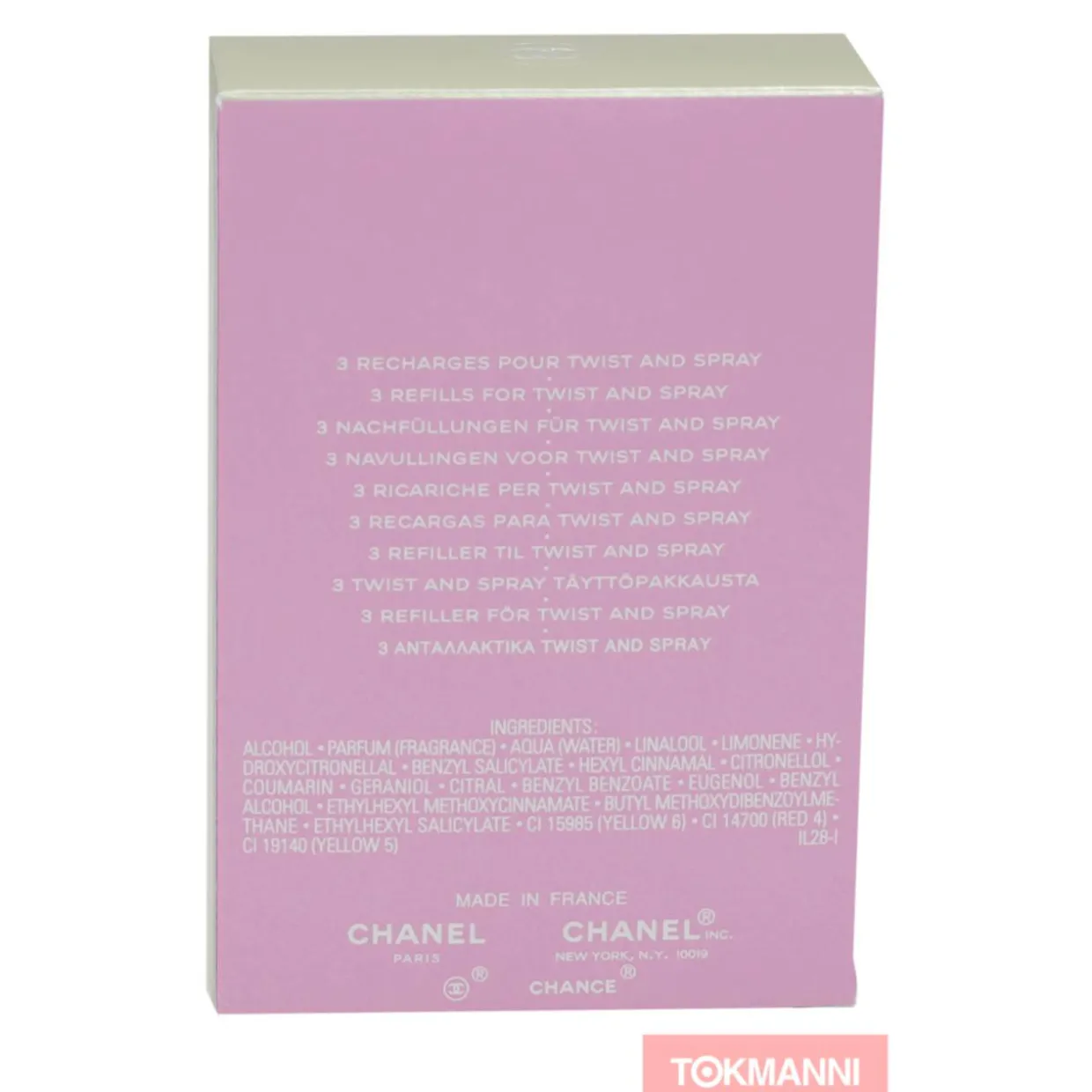Tuoksupakkaus, Chanel 60 ml Chance Twist And Spray / 3 x 20 ml Edt