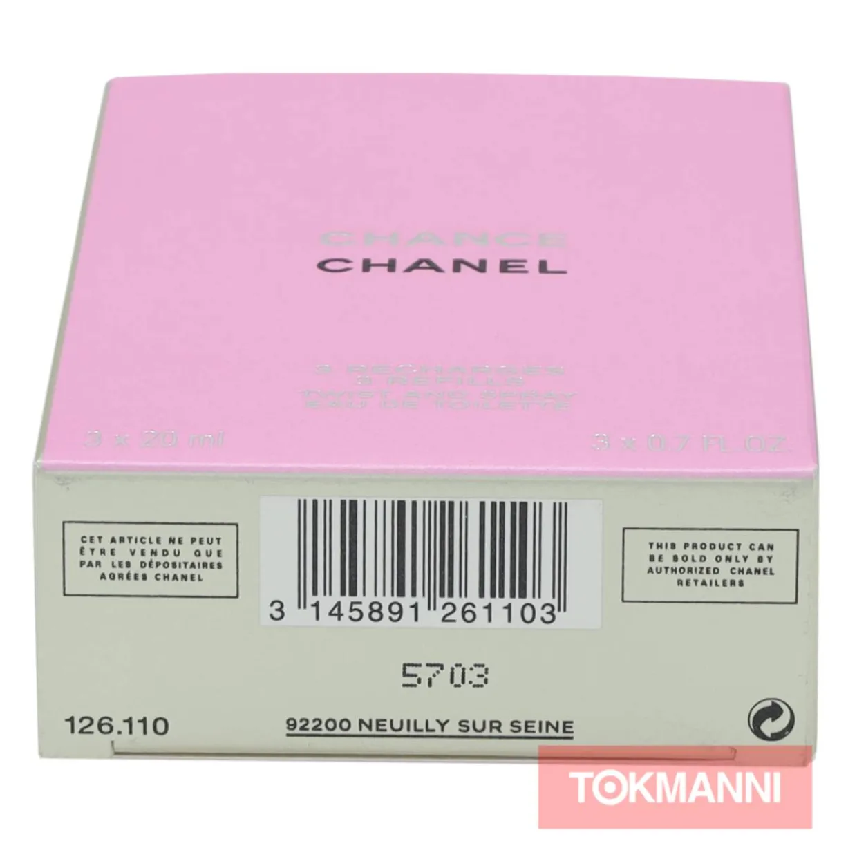 Tuoksupakkaus, Chanel 60 ml Chance Twist And Spray / 3 x 20 ml Edt