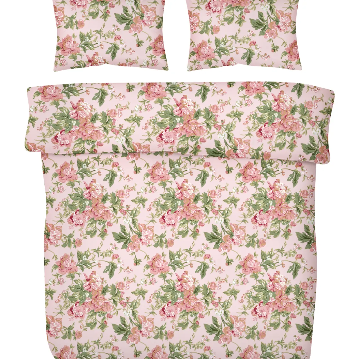 Tuplapussilakanasetti Kotikulta 240 x 210 cm Rose Garden roosa