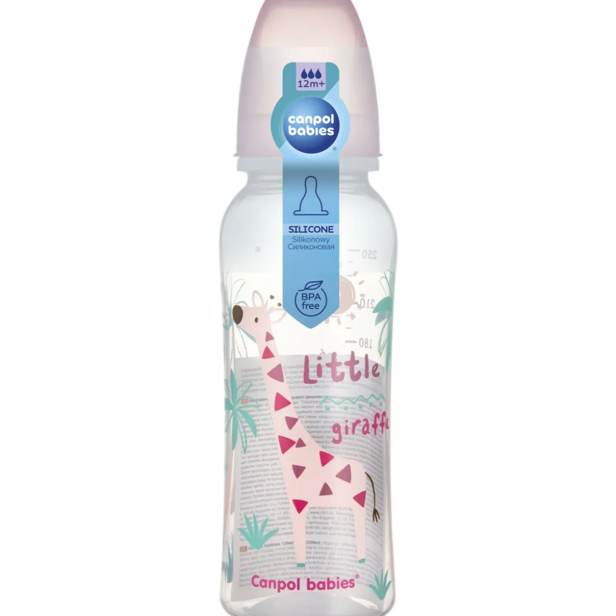 Tuttipullo Canpol babies 250 ml Africa pinkki