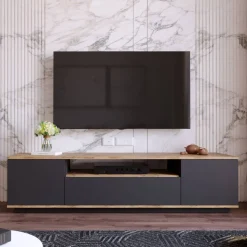 TV-taso Chic Home 180 cm Fransi ruskea/antrasiitti