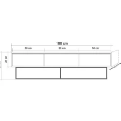 TV-taso Chic Home 180 cm Milla