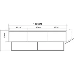 TV-taso Chic Home 140 cm Milla