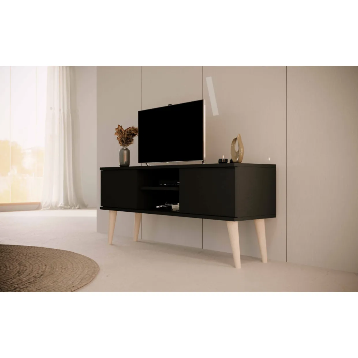 TV-taso Kocot 120 cm Toronto musta