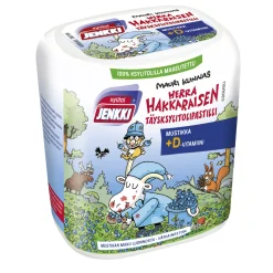 Täysksylitolipastilli Jenkki 45 g Herra Hakkarainen mustikka + D-vitamiini