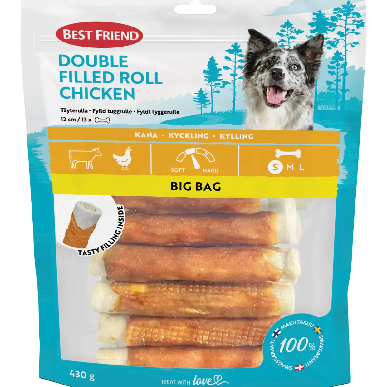 Täyterulla Best Friend 13 kpl 430 g Double kana