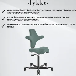 Työtuoli Lykke Comfort ergonominen vihreä