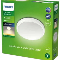 Ulkokattovalaisin Philips Doris valkoinen 6W 27K IP54