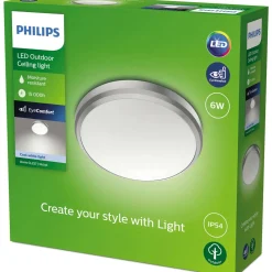 Ulkokattovalaisin Philips Doris kromi 6W 40K IP54