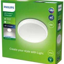 Ulkokattovalaisin Philips Doris valkoinen 6W 40K IP54