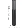 Ulkopylväsvalaisin Eglo Salle E27 46,5 cm musta