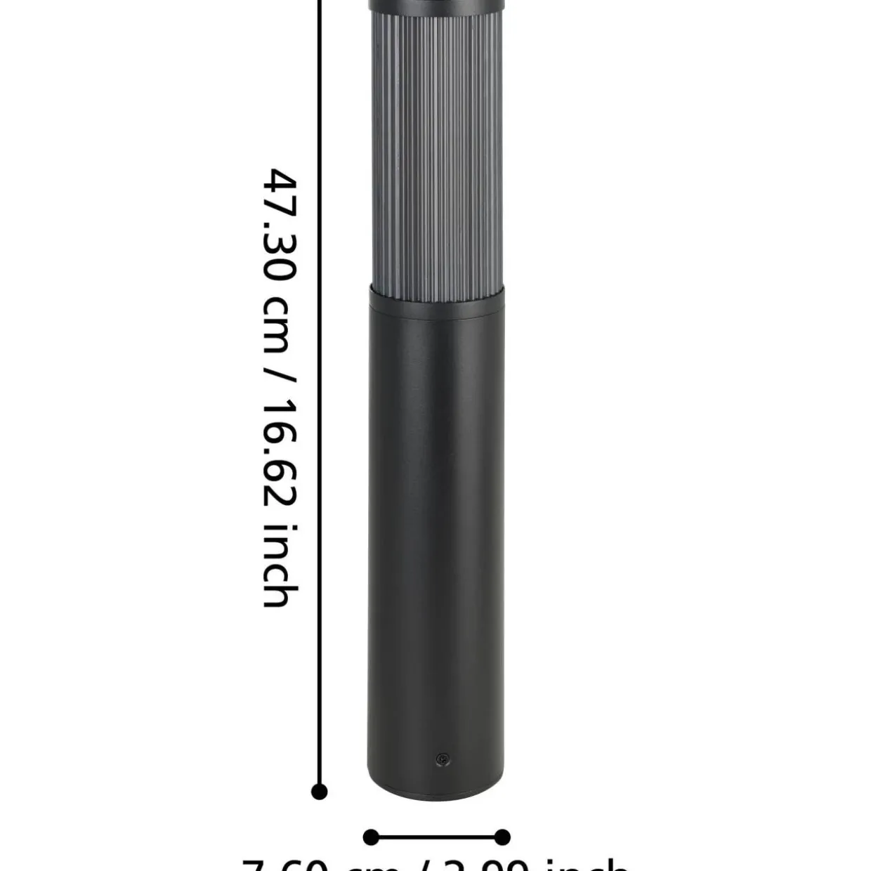 Ulkopylväsvalaisin Eglo Salle E27 46,5 cm musta