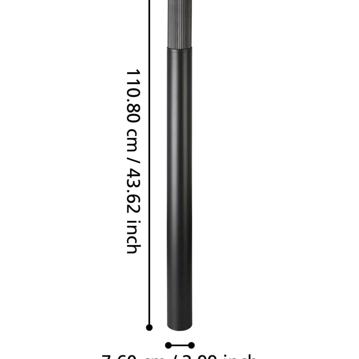 Ulkopylväsvalaisin Eglo Salle E27 110 cm musta