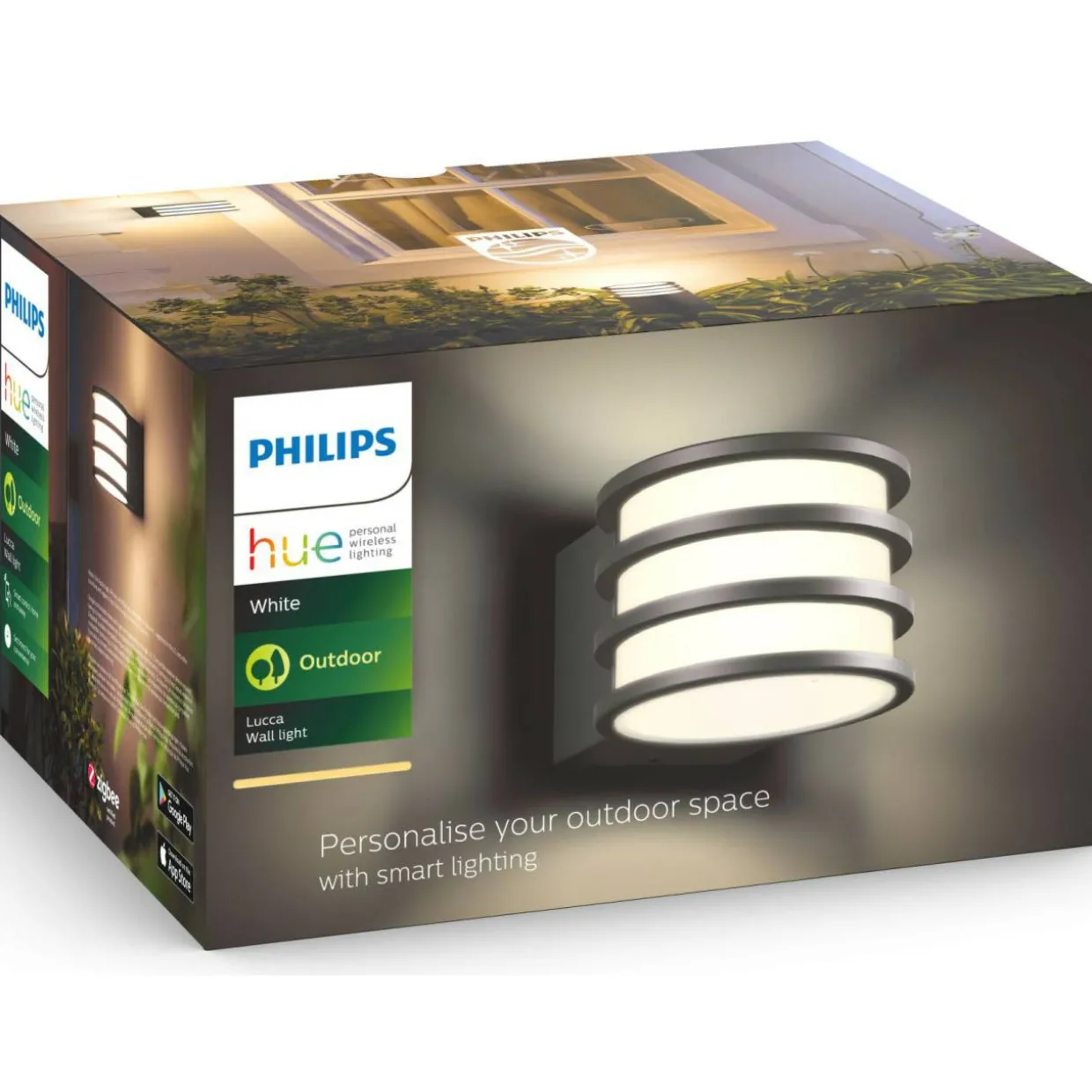 Ulkoseinävalaisin Philips Hue Lucca 9W, antrasiitti