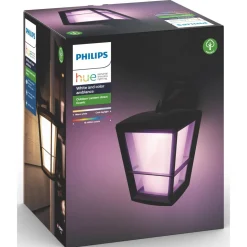 Ulkoseinävalaisin Philips Hue Econic White and Color Ambiance, musta