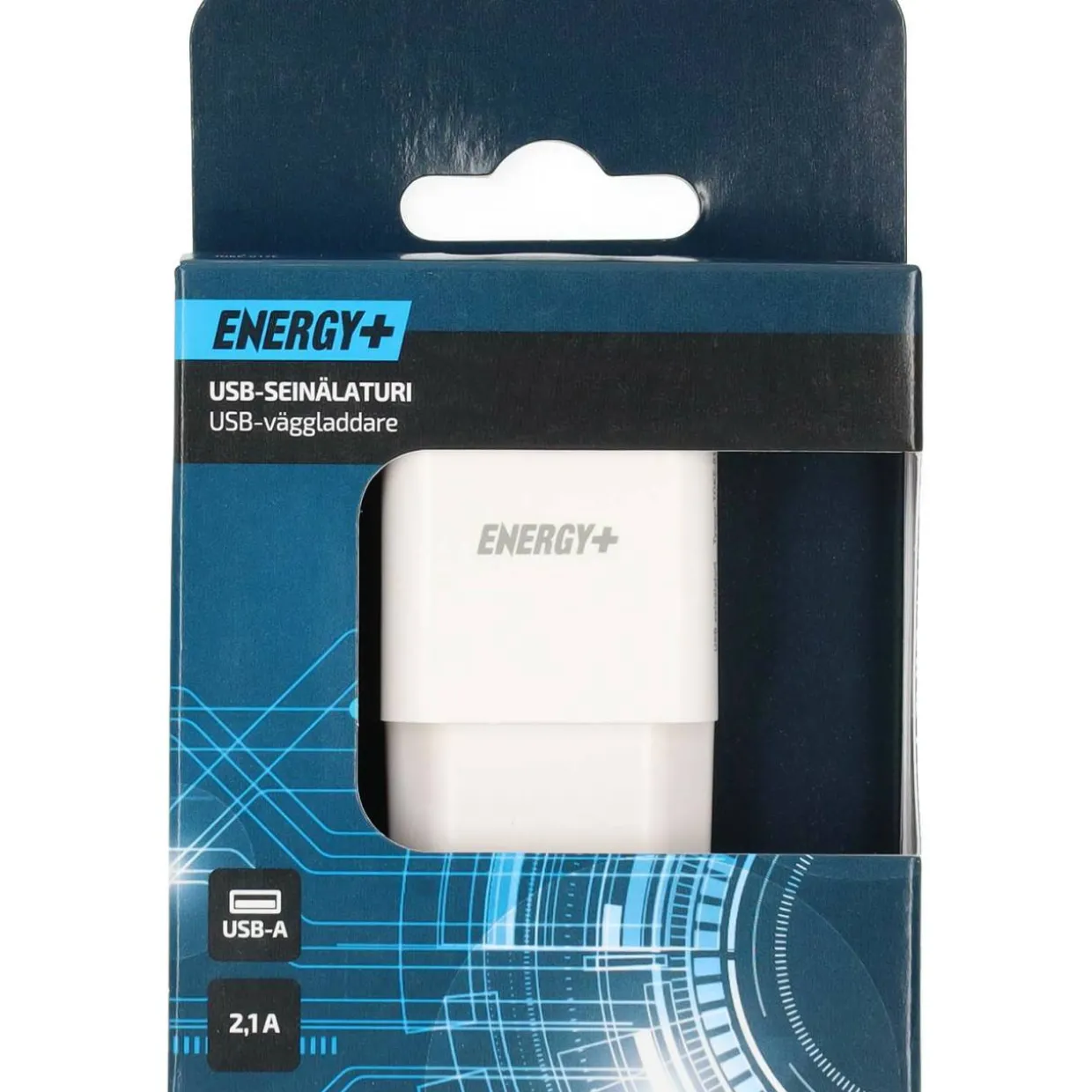 USB-verkkolaturi Energy+, 1 x USB-A, 2,1 A