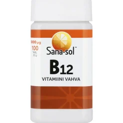 Vahva B12-vitamiini 1000 µg Sana-sol 100 kpl