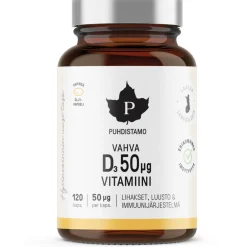 Vahva D-vitamiini Puhdistamo 120 kpl 50ug