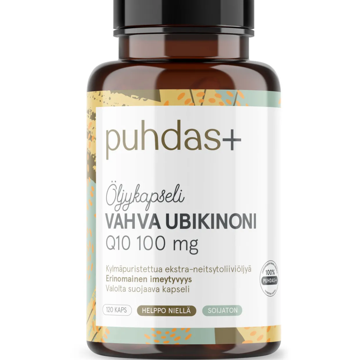 Vahva Ubikinoni Q10 Puhdas+ 100 mg 120 kaps Oliiviöljy