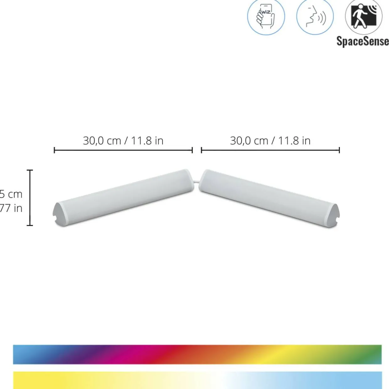 Valopalkkivalaisin WiZ Bar Linear Light, 2 kpl