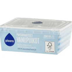 Vanupuikko Pisara 200 kpl paperivarrella