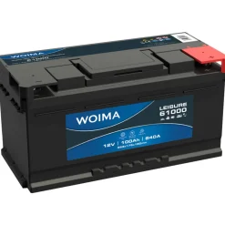 Vapaa-ajan akku Woima 100Ah 353 x 175 x 190 -/+ 840A EN