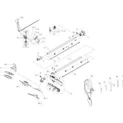 Varaosa 210300137 right handle including throttle line BCI52UF 1 kpl