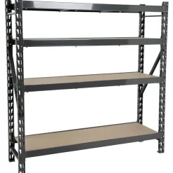 Varastohylly metallia, 4 MDF tasoa/600 kg, 180 x 180 x 50 cm