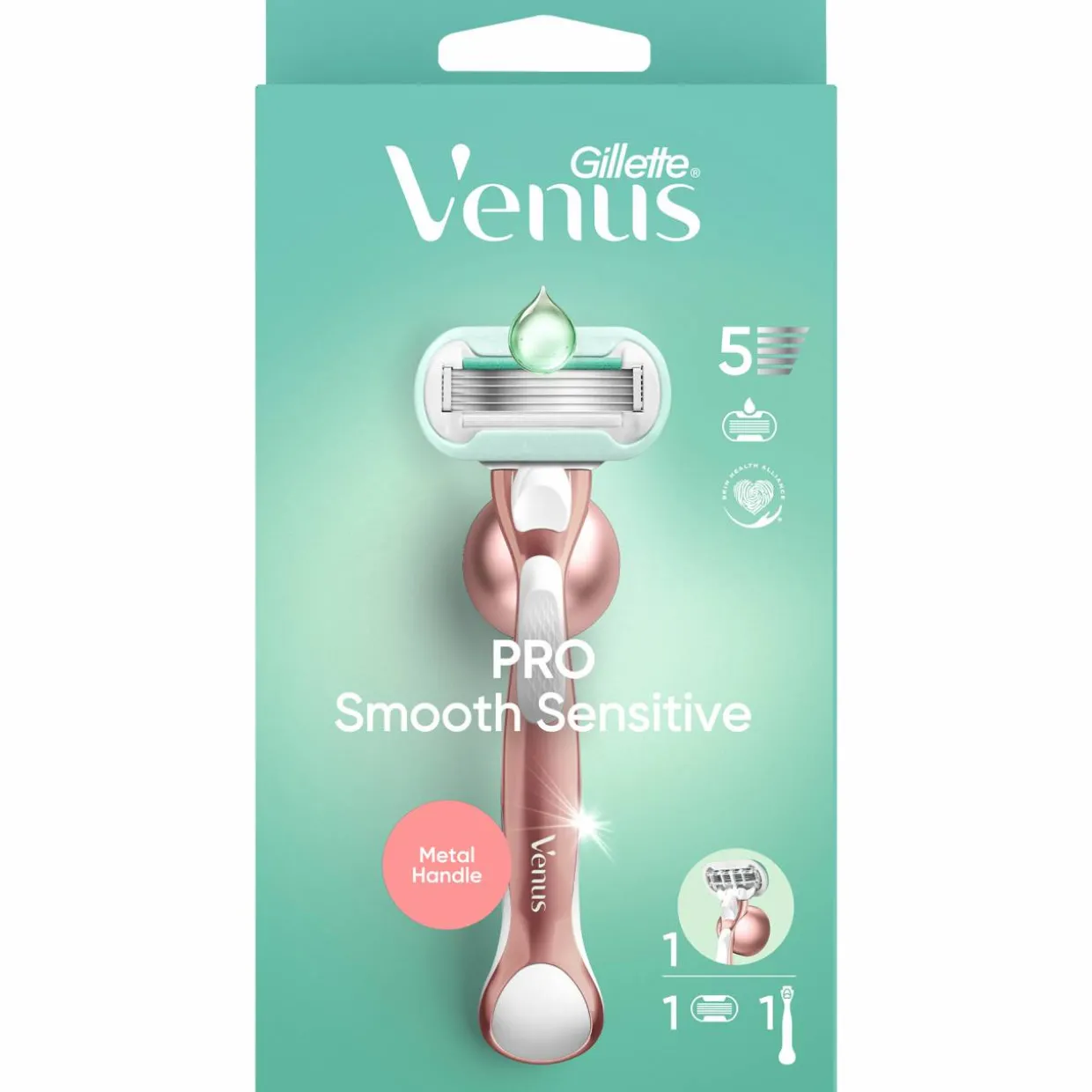 Varsiterä Venus Pro Smooth Sensitive +teline