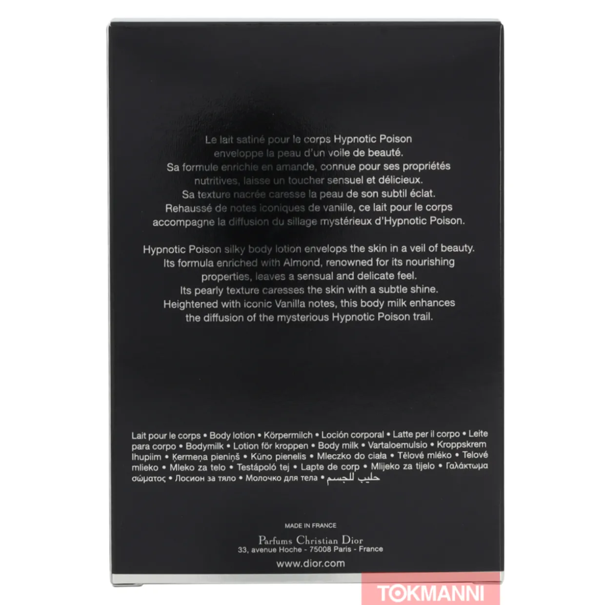 Vartalovoide, Dior 200 ml Hypnotic Poison Silky