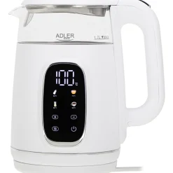 Vedenkeitin astesäädöllä Adler 1,7 l, valkoinen