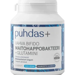 Vegekapseli maitohappobakteeri + glutamiini Puhdas+ 60 kpl Vahva Bifido