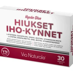 Vegekapseli Via Naturale 30 kpl hiukset-iho-kynnet