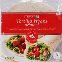 Vehnätortilla SPAR 6 kpl 370 g Tortilla Wraps Large